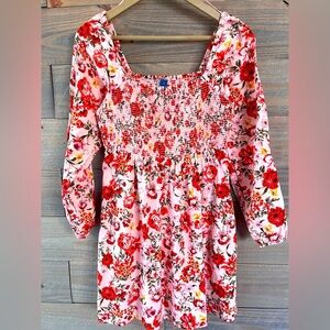 FALL FLORAL MILKMAID PEASANT DRESS